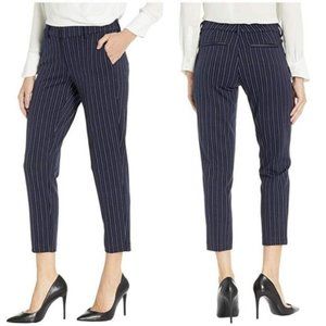 NWT Liverpool "Kelsey" Ankle Trousers Pinstripe Striped Navy Blue & White Sz. 12